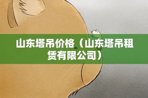 山东塔吊价格（山东塔吊租赁有限公司）