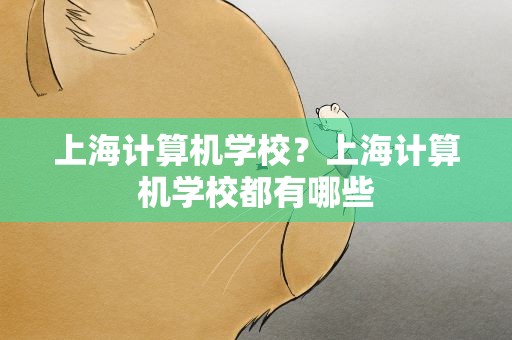 上海计算机学校？上海计算机学校都有哪些
