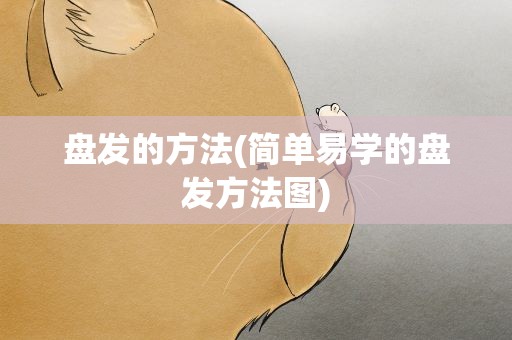 盘发的方法(简单易学的盘发方法图)