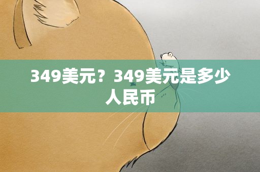349美元？349美元是多少人民币