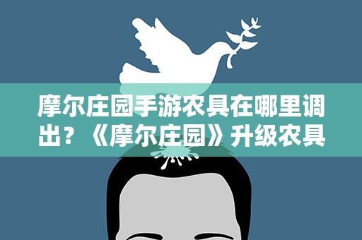 摩尔庄园手游农具在哪里调出？《摩尔庄园》升级农具的地方在哪里