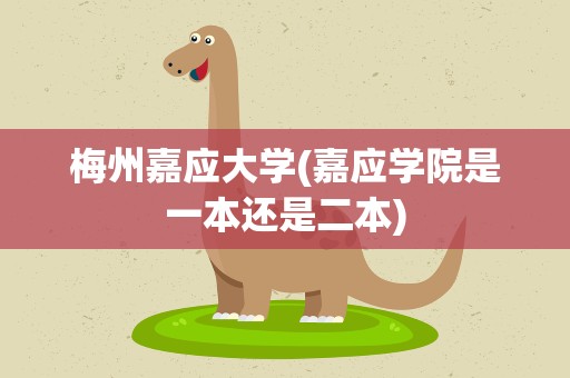 梅州嘉应大学(嘉应学院是一本还是二本)