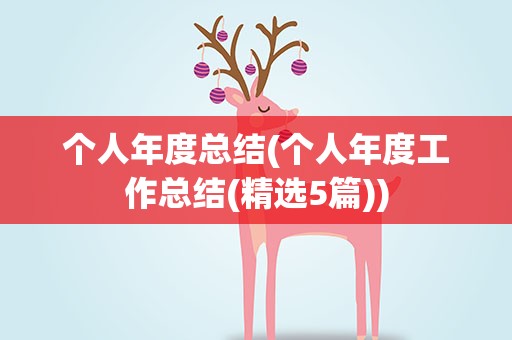 个人年度总结(个人年度工作总结(精选5篇))