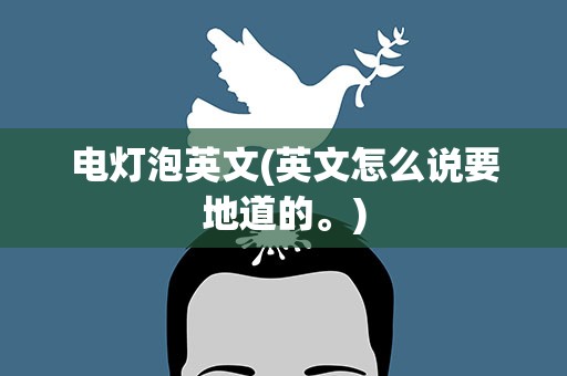 电灯泡英文(英文怎么说要地道的。)