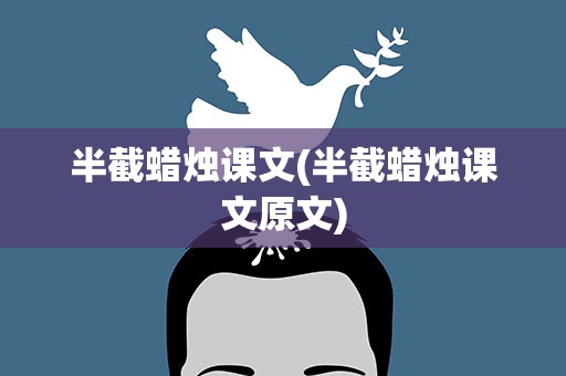 半截蜡烛课文(半截蜡烛课文原文)