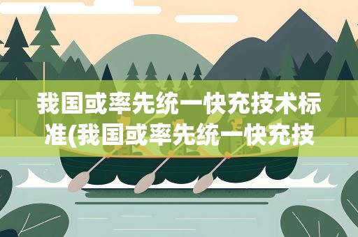我国或率先统一快充技术标准(我国或率先统一快充技术标准,这意味着什么)