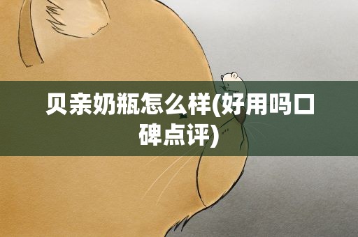贝亲奶瓶怎么样(好用吗口碑点评)