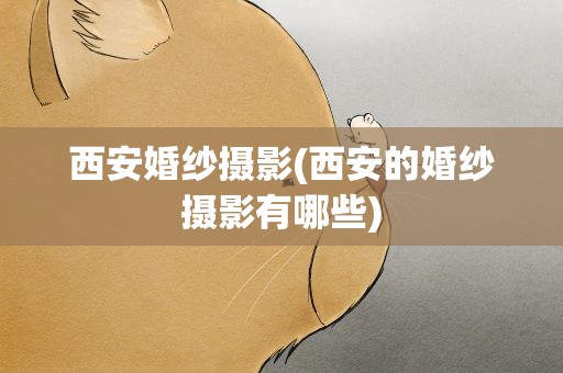 西安婚纱摄影(西安的婚纱摄影有哪些)