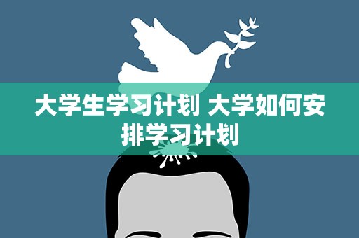 大学生学习计划 大学如何安排学习计划