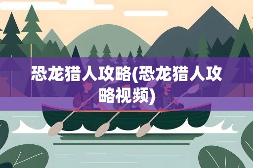 恐龙猎人攻略(恐龙猎人攻略视频)