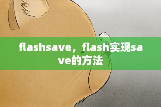 flashsave，flash实现save的方法