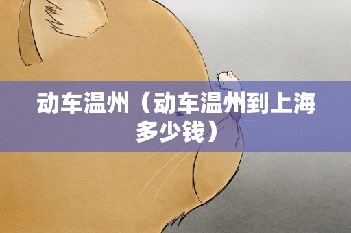 动车温州（动车温州到上海多少钱）