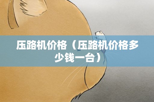 压路机价格（压路机价格多少钱一台）