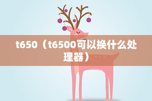 t650（t6500可以换什么处理器）