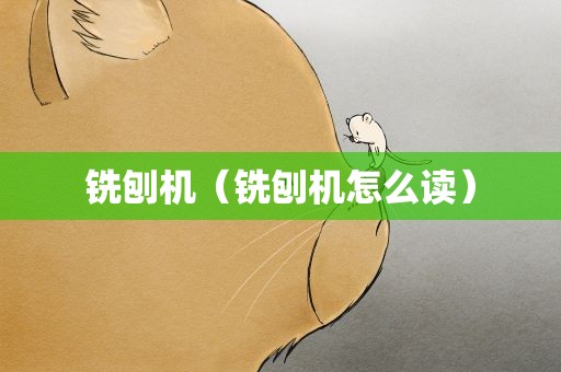 铣刨机（铣刨机怎么读）