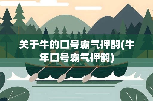 关于牛的口号霸气押韵(牛年口号霸气押韵)