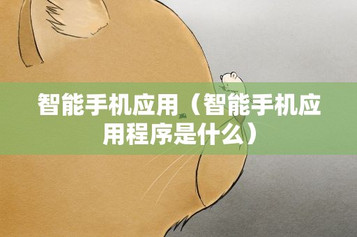 智能手机应用（智能手机应用程序是什么）