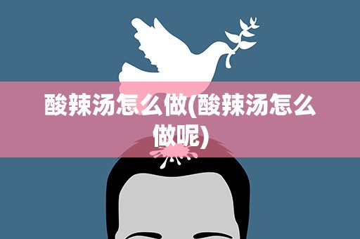 酸辣汤怎么做(酸辣汤怎么做呢)