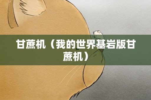 甘蔗机（我的世界基岩版甘蔗机）