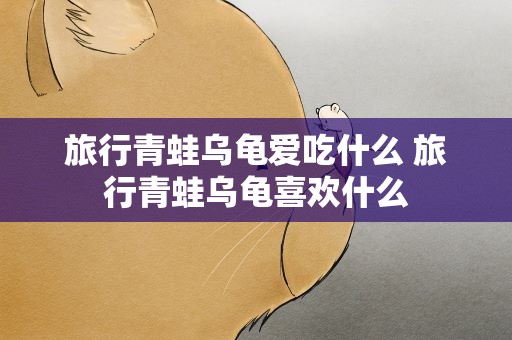 旅行青蛙乌龟爱吃什么 旅行青蛙乌龟喜欢什么