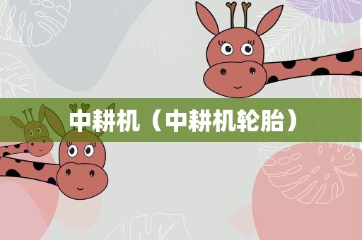 中耕机（中耕机轮胎）