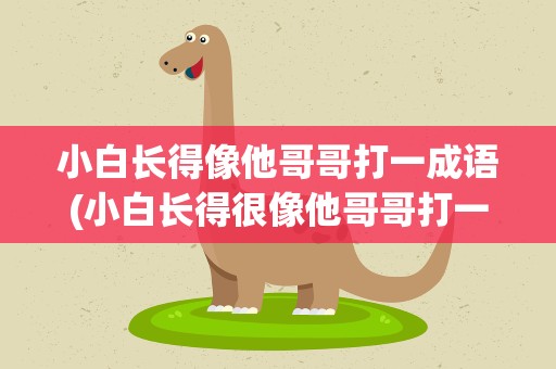 小白长得像他哥哥打一成语(小白长得很像他哥哥打一成语)