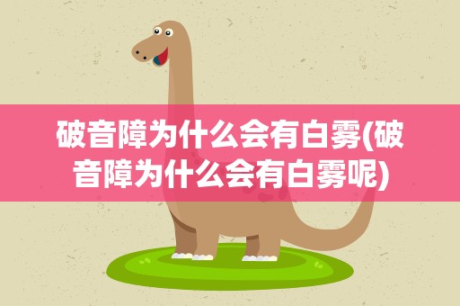 破音障为什么会有白雾(破音障为什么会有白雾呢)