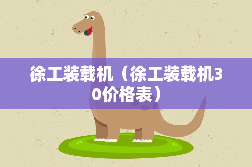 徐工装载机（徐工装载机30价格表）
