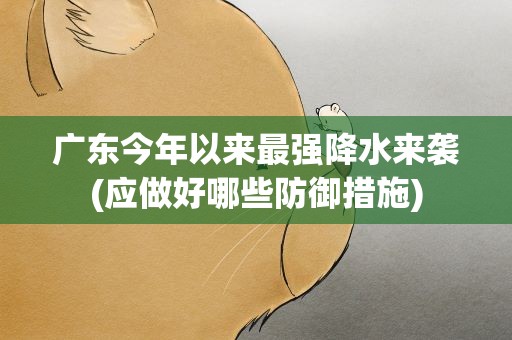 广东今年以来最强降水来袭(应做好哪些防御措施)