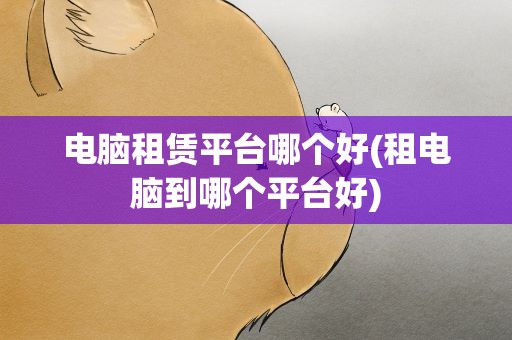 电脑租赁平台哪个好(租电脑到哪个平台好)