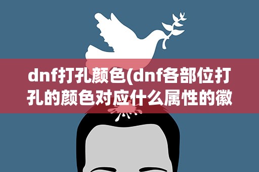 dnf打孔颜色(dnf各部位打孔的颜色对应什么属性的徽章)