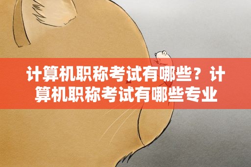 计算机职称考试有哪些？计算机职称考试有哪些专业