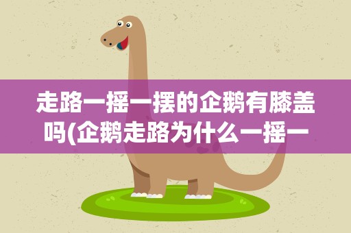 走路一摇一摆的企鹅有膝盖吗(企鹅走路为什么一摇一摆的)