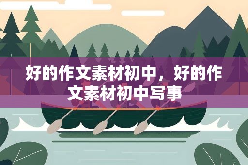 好的作文素材初中，好的作文素材初中写事