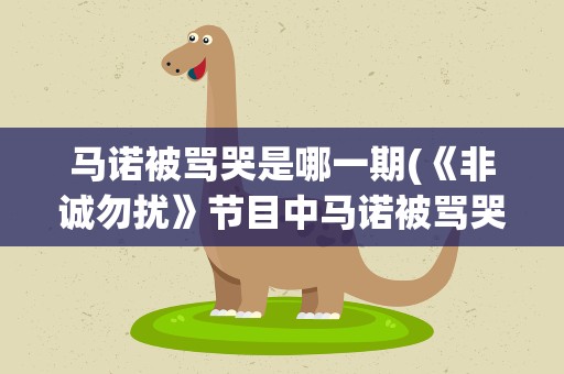 马诺被骂哭是哪一期(《非诚勿扰》节目中马诺被骂哭是第几期)