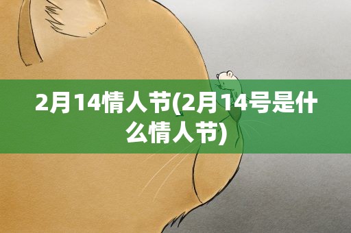 2月14情人节(2月14号是什么情人节)