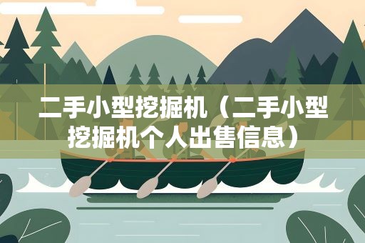 二手小型挖掘机（二手小型挖掘机个人出售信息）