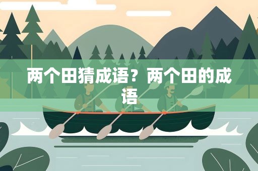 两个田猜成语？两个田的成语