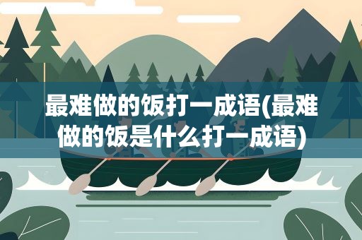 最难做的饭打一成语(最难做的饭是什么打一成语)