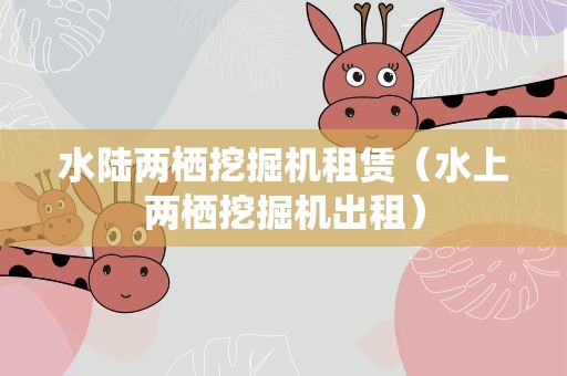 水陆两栖挖掘机租赁（水上两栖挖掘机出租）