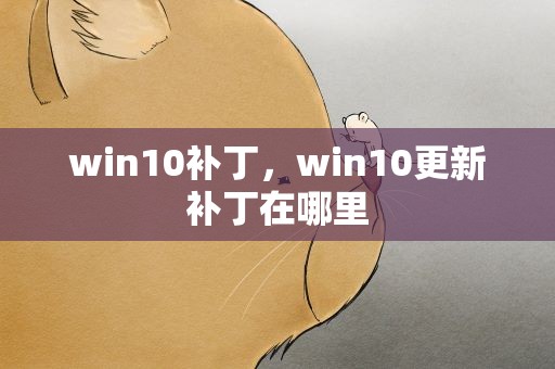 win10补丁，win10更新补丁在哪里