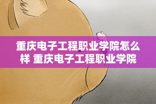 重庆电子工程职业学院怎么样 重庆电子工程职业学院英文名