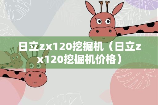 日立zx120挖掘机（日立zx120挖掘机价格）