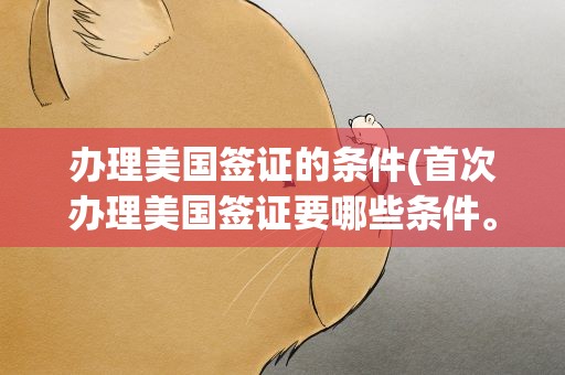办理美国签证的条件(首次办理美国签证要哪些条件。)