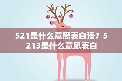 521是什么意思表白语？5213是什么意思表白