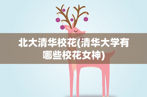 北大清华校花(清华大学有哪些校花女神)