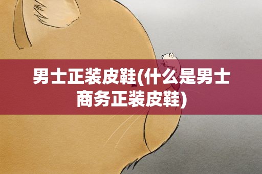 男士正装皮鞋(什么是男士商务正装皮鞋)