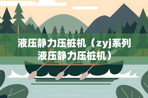 液压静力压桩机（zyj系列液压静力压桩机）