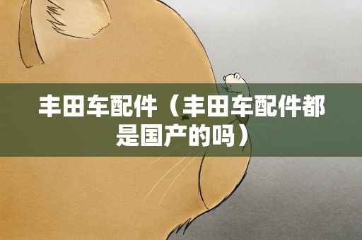 丰田车配件（丰田车配件都是国产的吗）