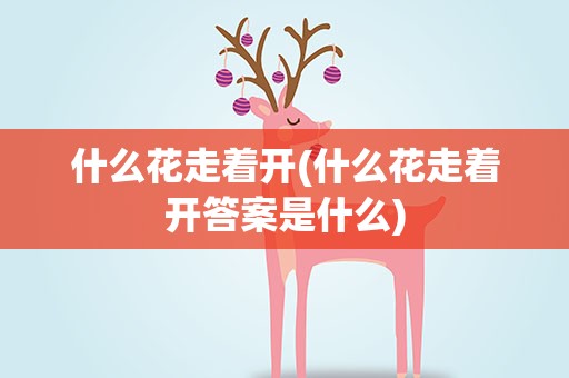 什么花走着开(什么花走着开答案是什么)